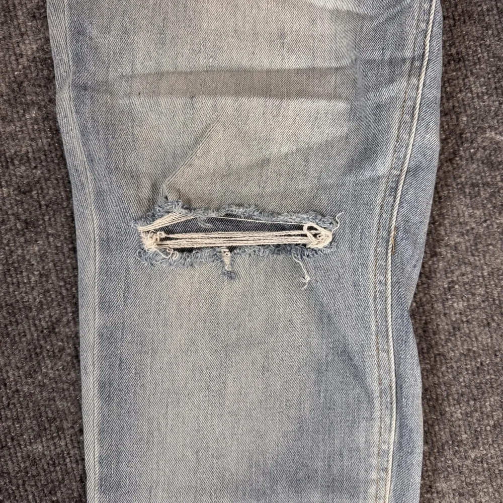 Wild Fable Jeans Womens 10 Light Wash Super High Rise Curvy Distressed Denim - Picture 3 of 12